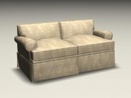 Contemporary loveseat 3d model preview