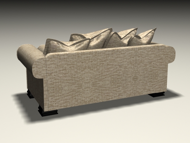 Fabric sofa loveseat 3d rendering