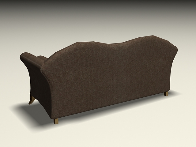 Upholstered sofa settee 3d rendering