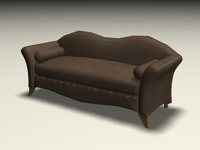 Upholstered sofa settee 3d rendering