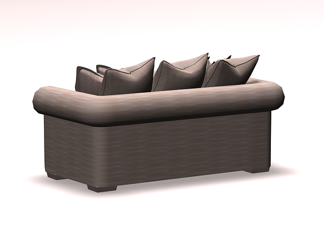 Upholstered sofa loveseat 3d rendering