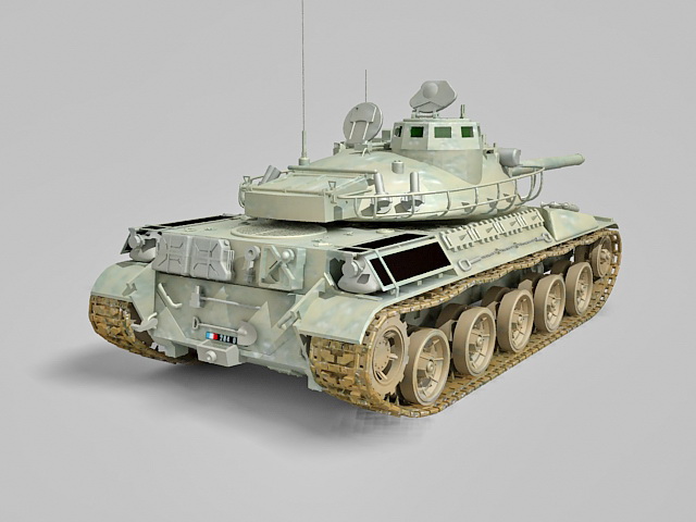 AMX-30 French tank 3d rendering