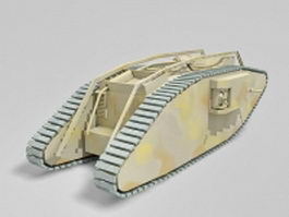 WW1 Female tank 3d preview
