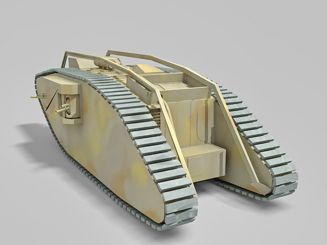 WW1 Female tank 3d rendering
