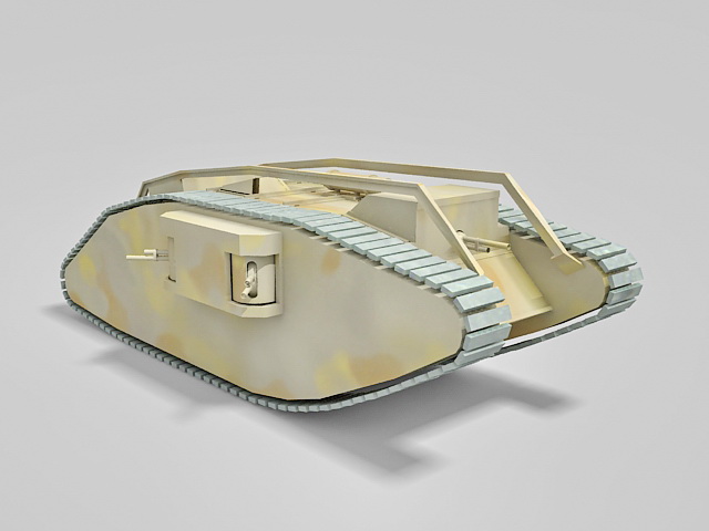 WW1 Female tank 3d rendering