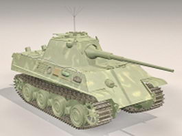 Panzer II German tank 3d model preview