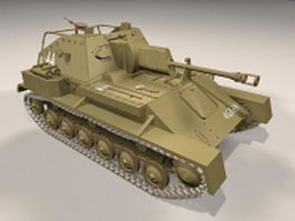 SU-76M Self-propelled gun 3d model preview