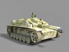 German WWII Panther tank 3d model preview