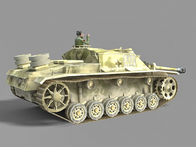 German WWII Panther tank 3d rendering
