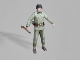 WW2 German soldier 3d preview