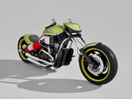 Harley-Davidson motorcycle 3d model preview