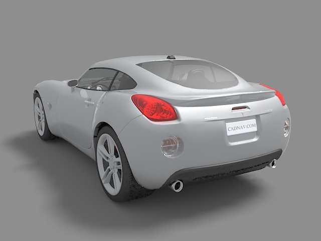 Pontiac Solstice sports car 3d rendering