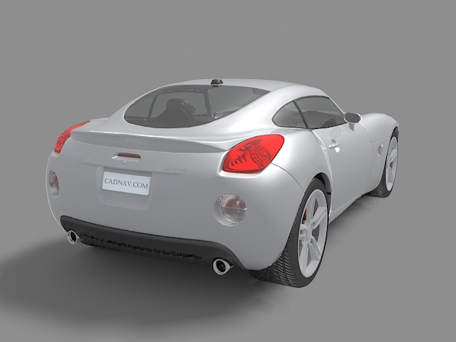 Pontiac Solstice sports car 3d rendering