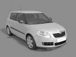 Skoda Fabia hatchback 3d model preview