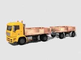 Dump Truck Trailer 3d preview