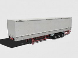 Box trailer 3d preview