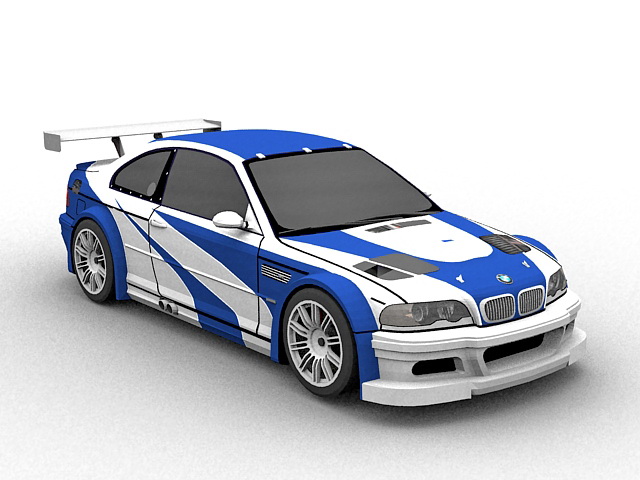 BMW M3 GTR 3d model 3D Studio,3ds Max files free download - modeling