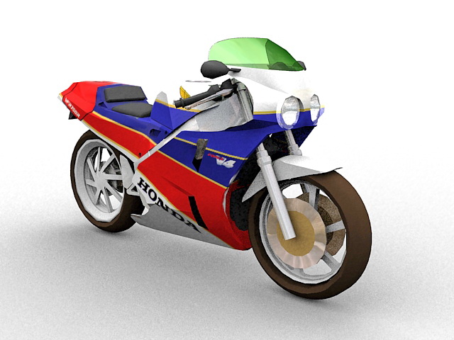 Honda VFR sport touring motorcycle 3d rendering
