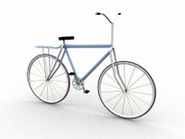 Antique bicycle 3d model preview