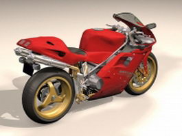 Ducati 916 sport bike 3d model preview