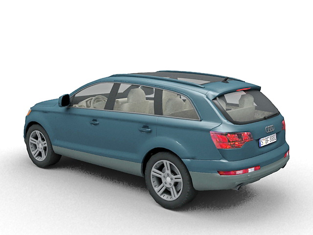 Audi Q7 car 3d rendering