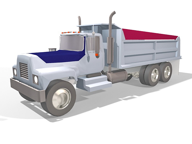 Dump truck 3d rendering