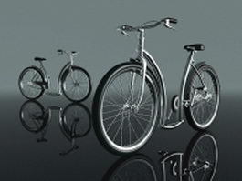 Modern bicycle 3d model preview