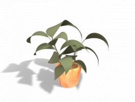 Potted houseplant 3d model preview
