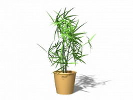Potted artificial plant 3d preview
