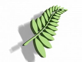 Leaf arrangement 3d model preview