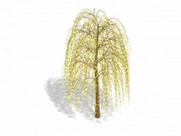 Yellow weeping tree 3d model preview