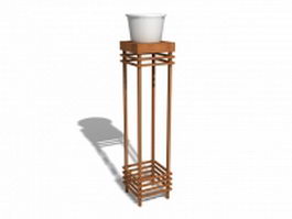 Flower pot stand 3d model preview