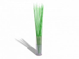 Glass vase with sticks 3d model preview