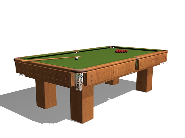 Snooker cue sports equipment 3d rendering