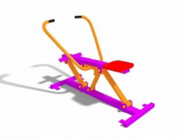 Fitness playground equipment 3d model preview
