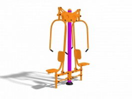 Outdoor fitness equipment 3d model preview