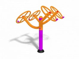 Outdoor exercise equipment 3d model preview