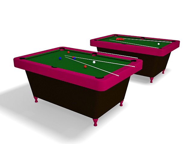 Bar billiards table 3d rendering