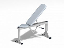 Adjustable weight training bench 3d model preview