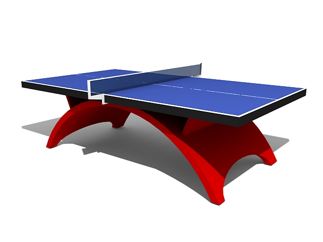 School table tennis equipment 3d rendering