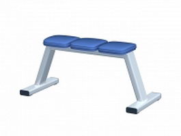 Flat fitness bench 3d preview