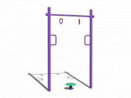 Outdoor fitness exercise equipment 3d preview