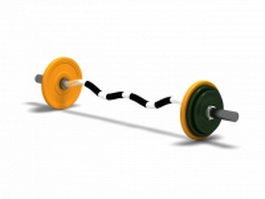 EZ barbell weight 3d model preview