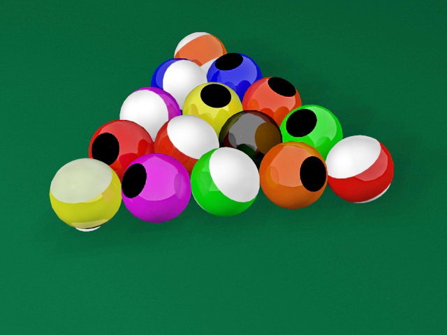 Commercial pool table 3d rendering