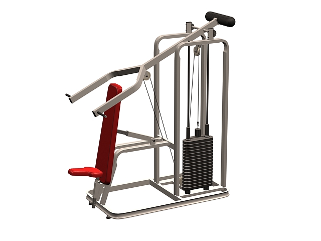Gym fitness equipment 3d rendering