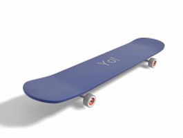 Blue skateboard 3d preview