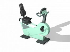 Recumbent exercise bike 3d preview
