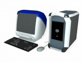Personal desktop computer 3d model preview
