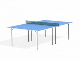 Blue table tennis table 3d model preview