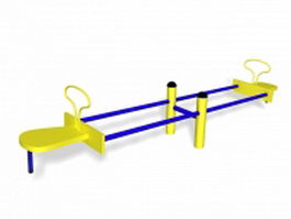 Teeter totter playground toy 3d model preview